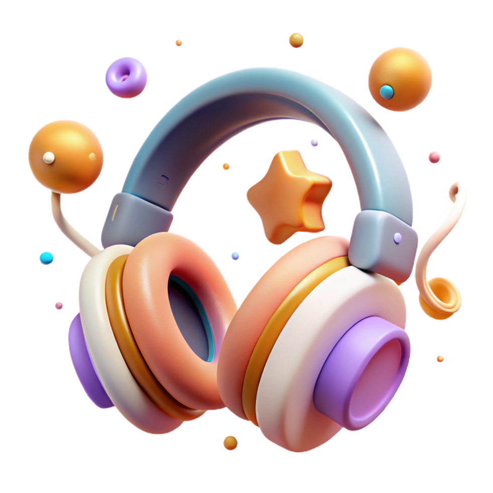 stunning artistic Noise Cancelling Headphones White Background Cutout authentic png