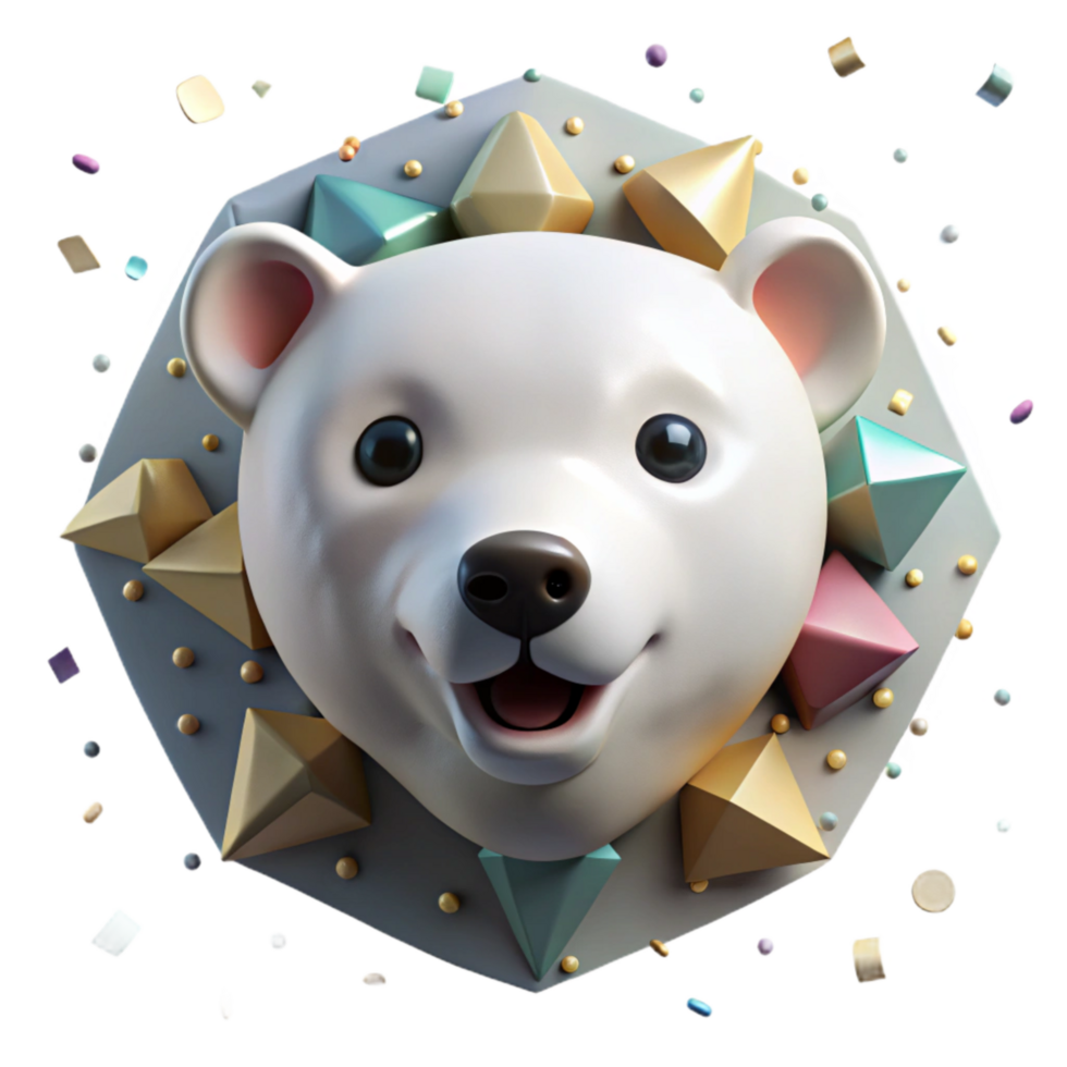 wonderful contemporary Polar Bear Face with Concerned Expression Isolated authentic png