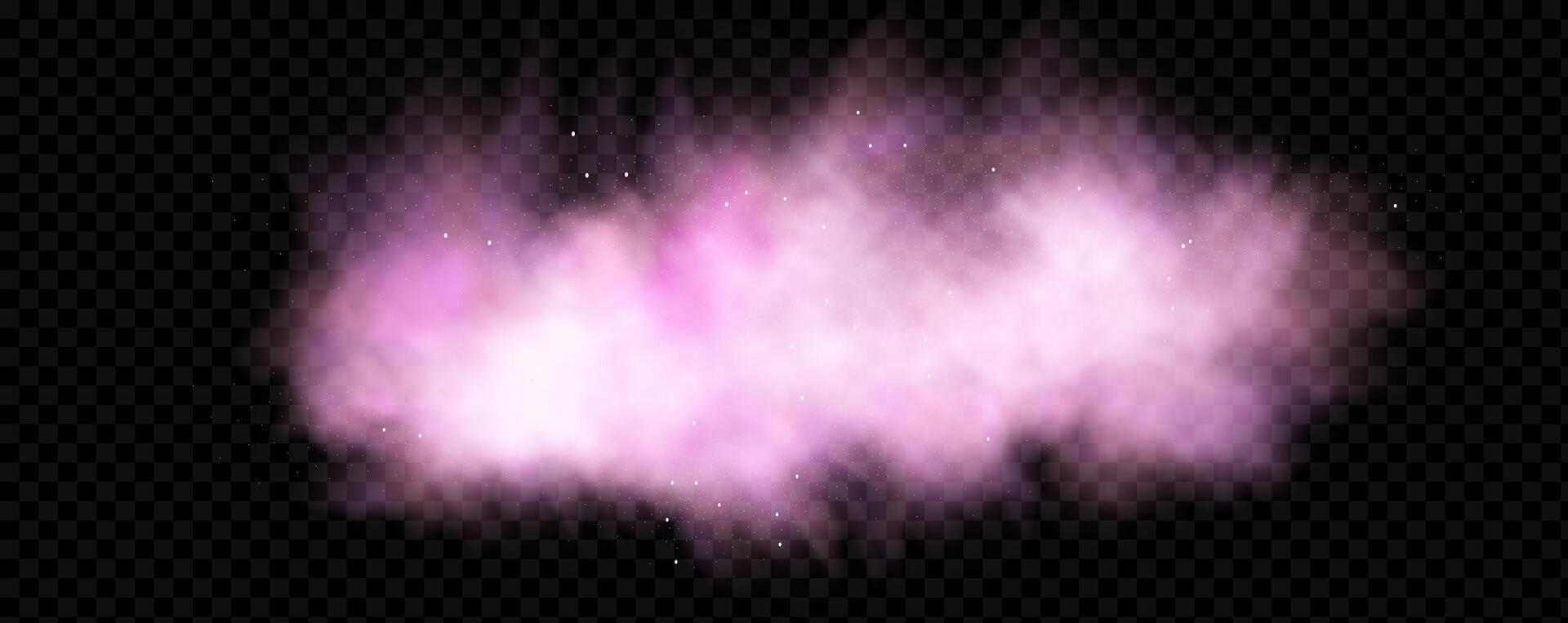 A purple cloud on a black background vector