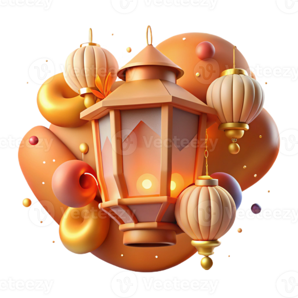 elegant rustic Lantern Festival Sky Lanterns Cutout Warm Glow premium png