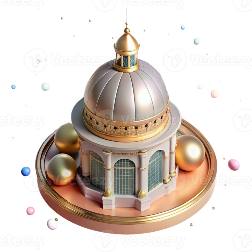 beautiful contemporary Historic Building Dome Top View Cutout png