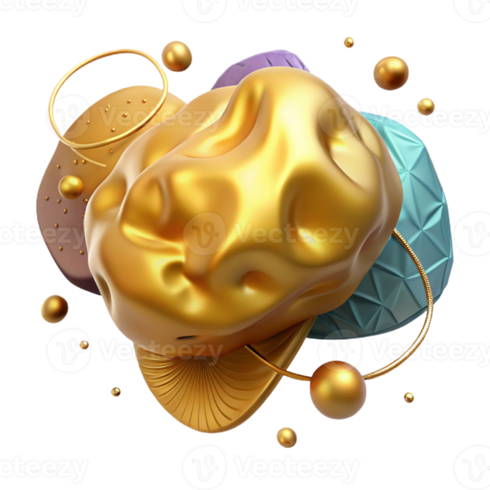 dramatic classic Golden Nugget Cutout with Irregular Shape high quality png
