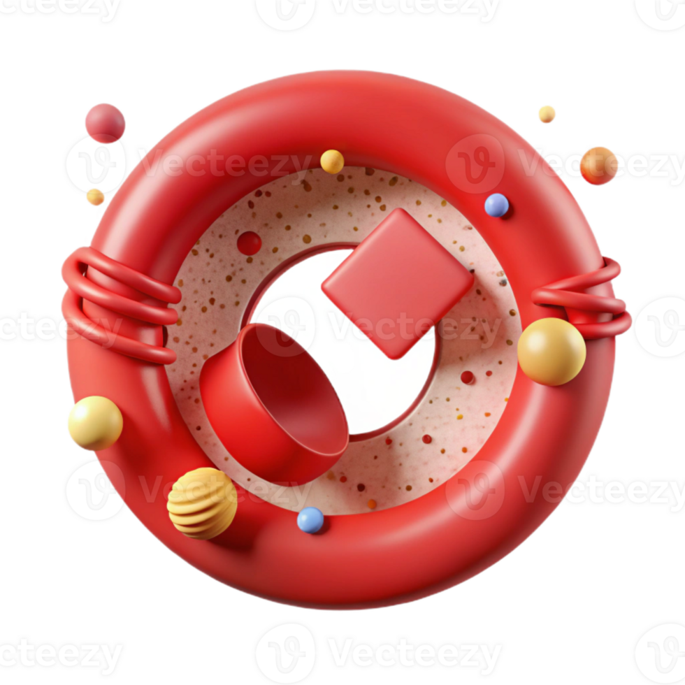 dramatic abstract Keyframe Circle Icon Red Isolated Element original png