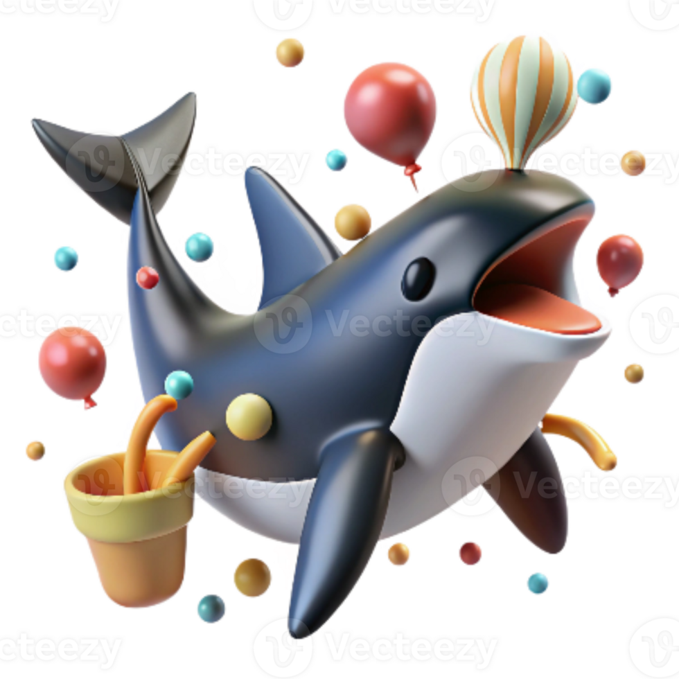 serene contemporary Orca Vocalization with Noise Interference Transparent Background genuine png