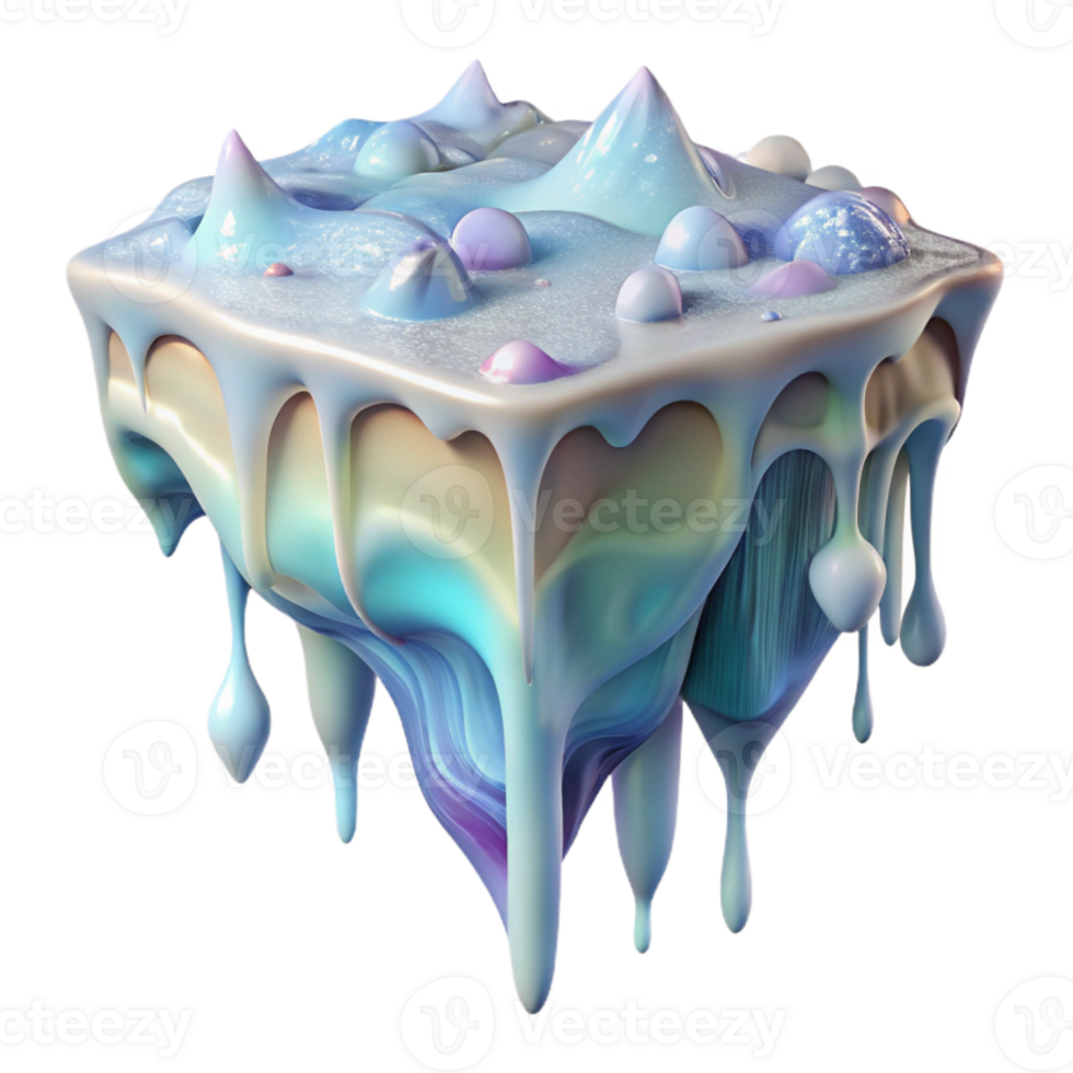 elegant minimalist Melting Ice Sheet Edge Isolated Water Line premium png