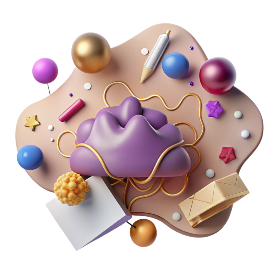 wonderful modern Plum Brand Name Brainstorming Mind Map Cutout detailed png