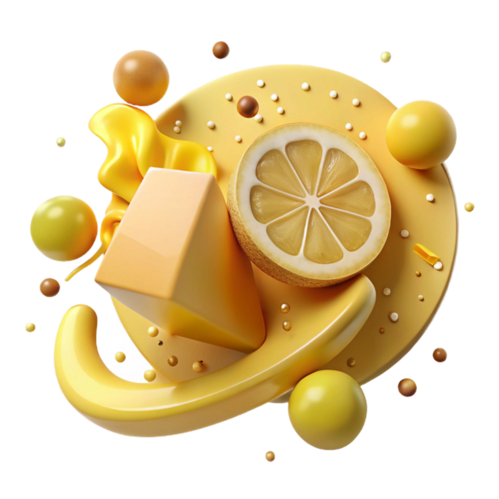 magnificent rustic Lemon Slice Cutout Yellow Citrus exclusive png