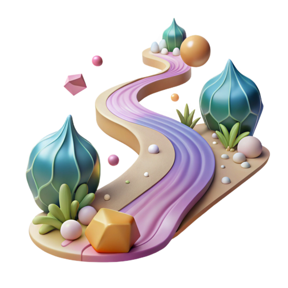 dramatic classic Nature Trail Winding Path Transparent Element high quality png