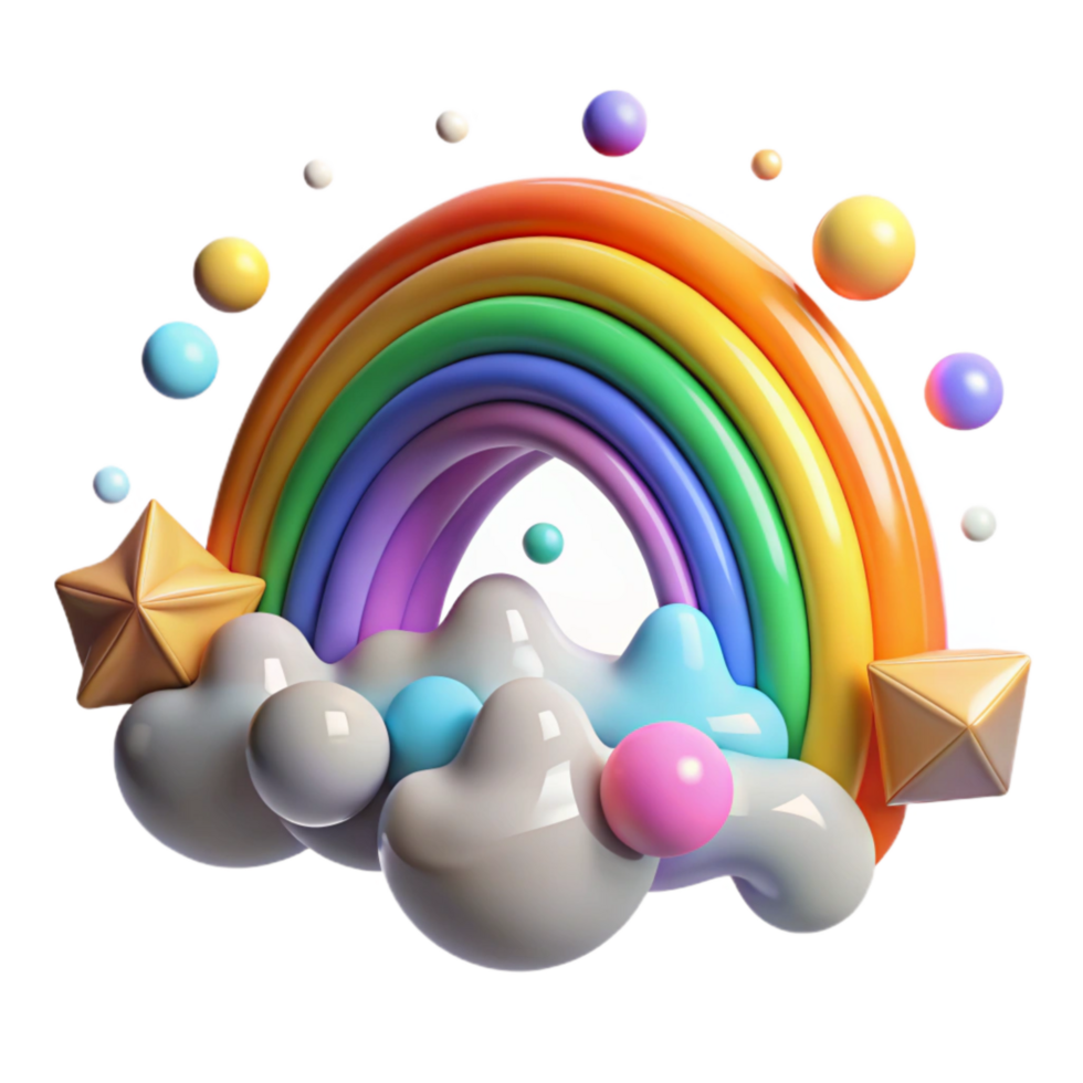 dramatic modern Rainbow After Rain Isolated Element exclusive png