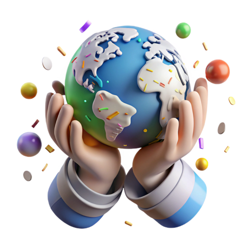 elegant vintage Preservation Effort Hands Holding Globe Cutout genuine png