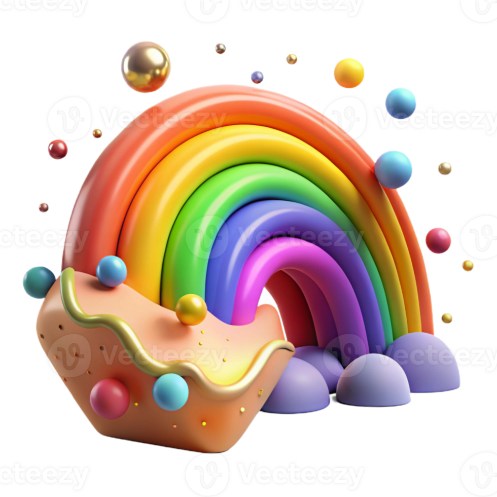 extraordinary modern Rainbow After Storm Isolated Element with Vivid Colors genuine png