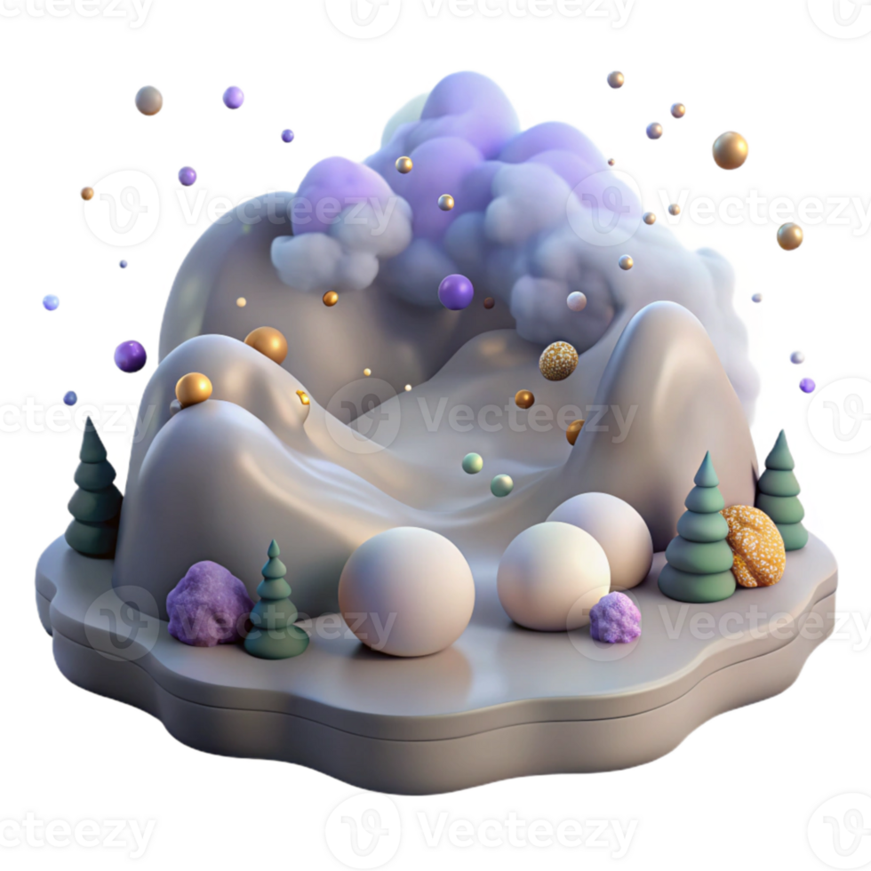 impressive creative Morning Fog in Valley Transparent Background original png