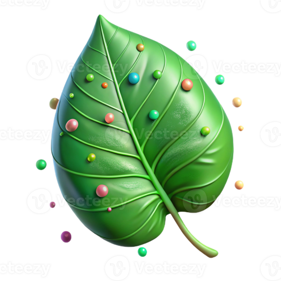 extraordinary abstract Green Leaf with Veins Detail Cutout high resolution png