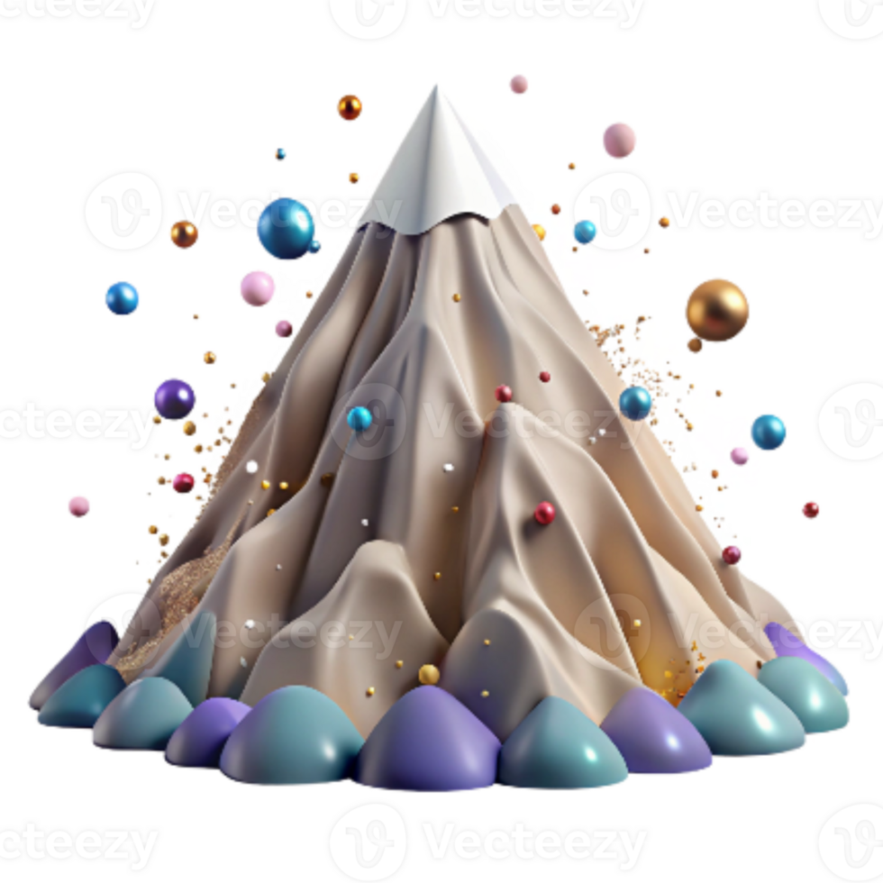 stunning contemporary Mountain Peak Closeup Transparent Background Isolated genuine png