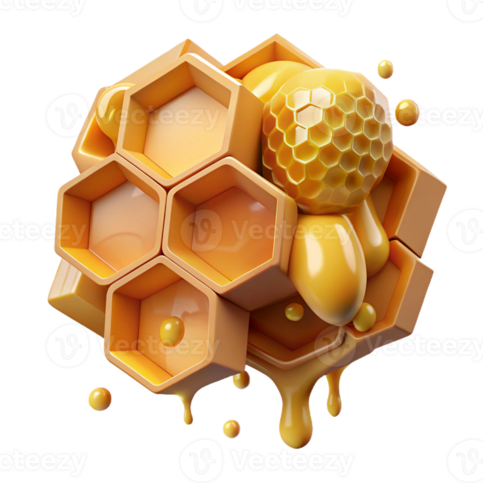 wonderful modern Honeycomb with Honey Dripping Cutout professional png