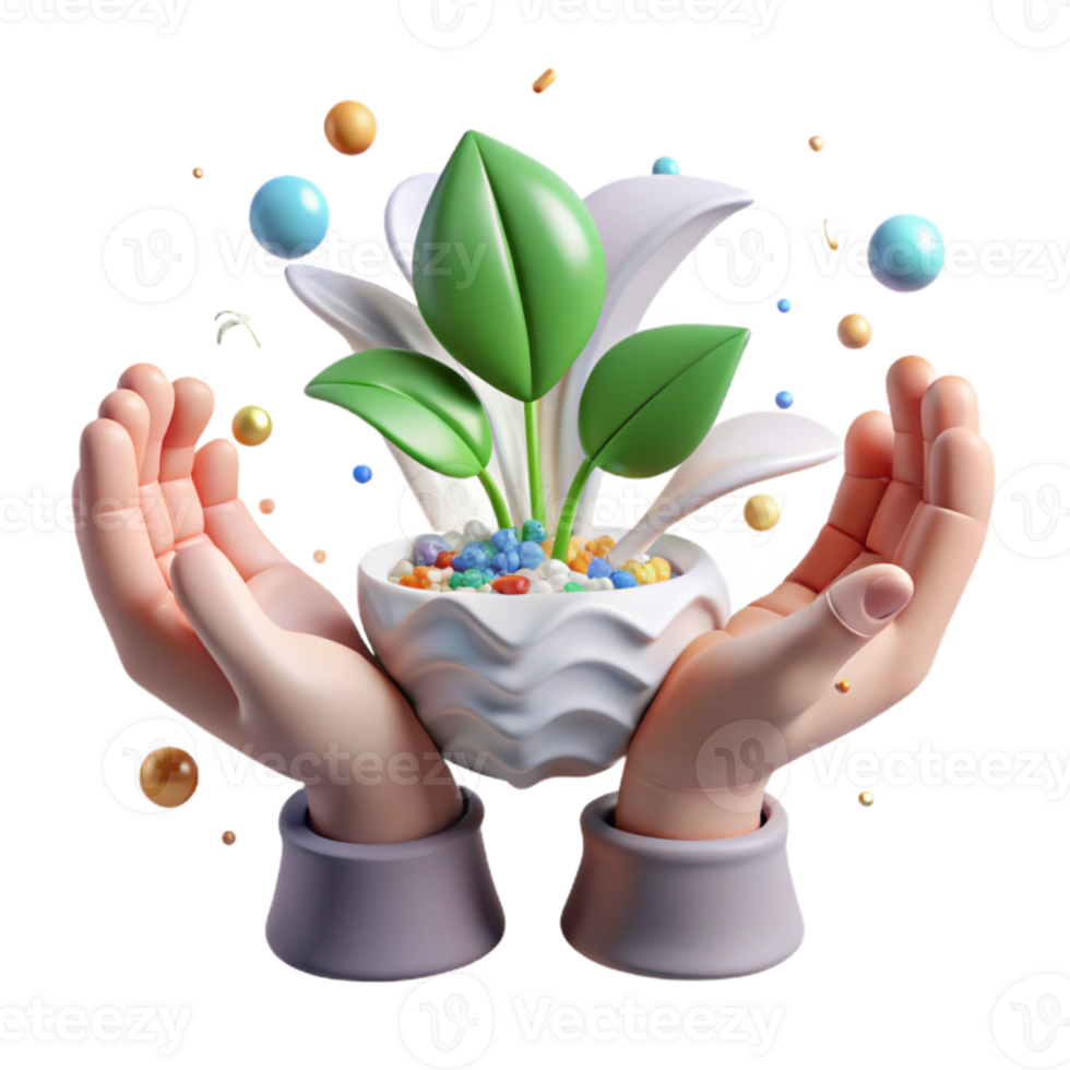 stunning vintage Hands Protecting Seedling Delicate Touch Transparent Background authentic png