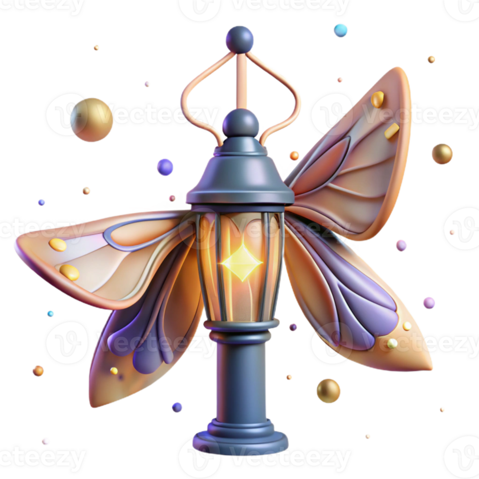 beautiful contemporary Moth Drawn to Streetlamp Transparent Background professional png