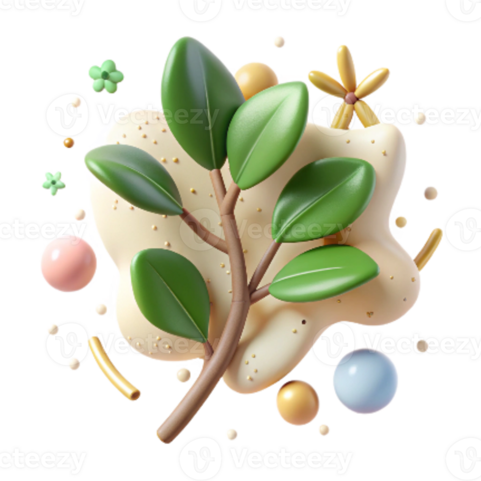vibrant artistic Isolated Mangrove Branch with Propagules Cutout authentic png