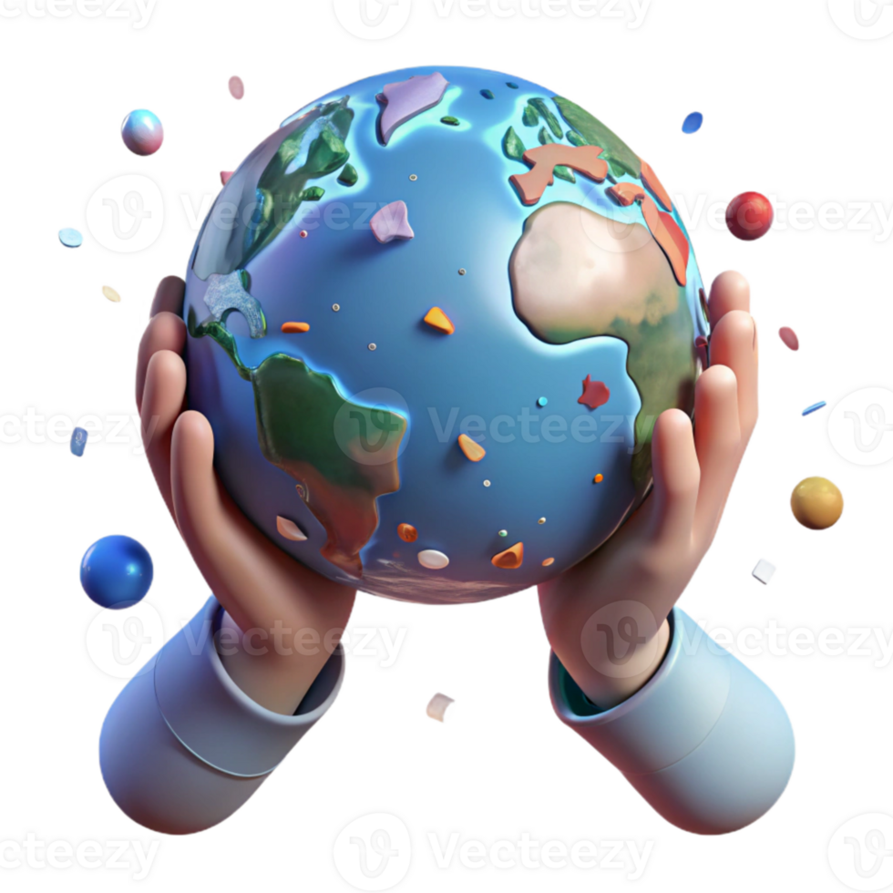 dramatic creative Hands Holding Planet Earth Transparent genuine png
