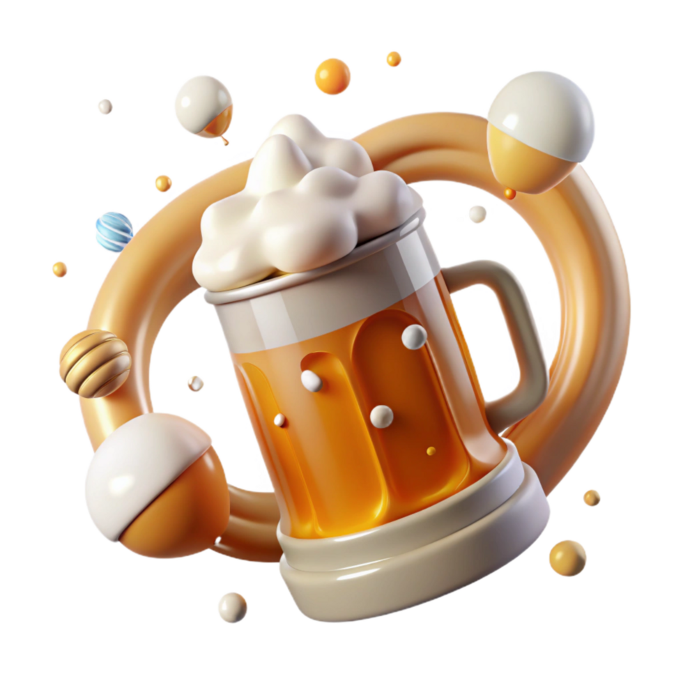 wonderful contemporary Oktoberfest Beer Stein Frothy Overflow Cutout professional png