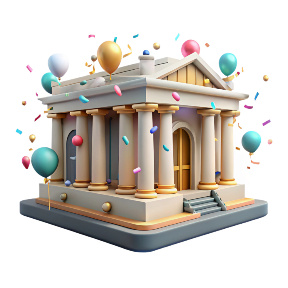 vibrant creative Historic Building Facade Detailed Isolated Element authentic png