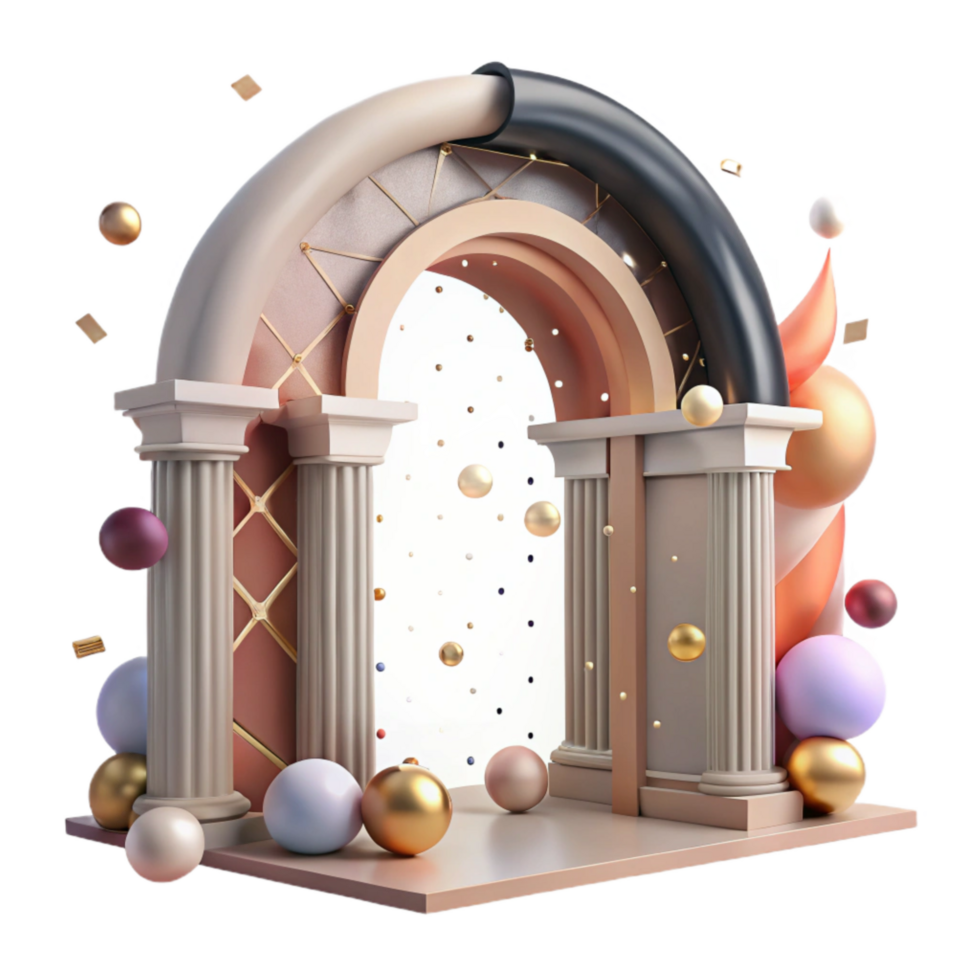 magnificent artistic Historic Archway Front View Transparent Background exclusive png