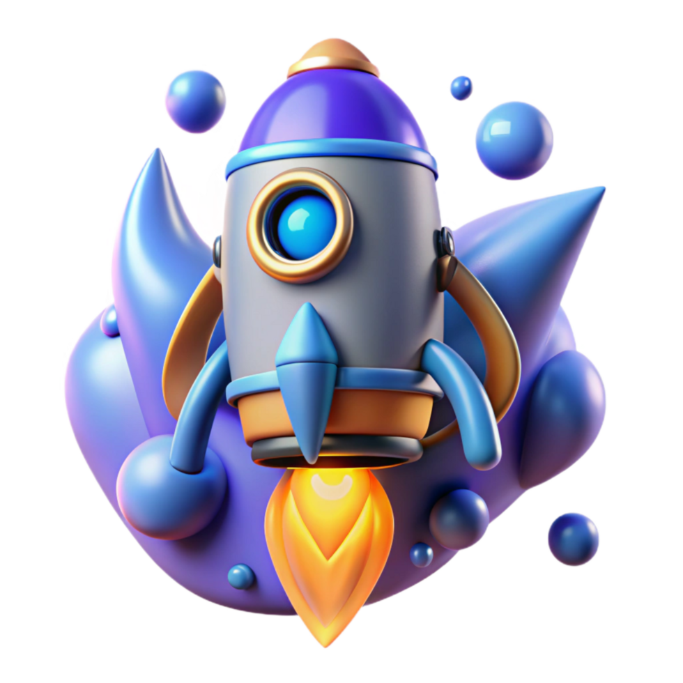 dramatic contemporary Isolated Jetpack with Blue Flame premium png