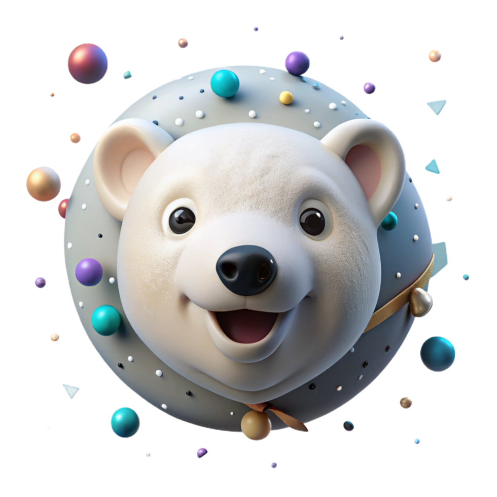 stunning classic Polar Bear Face with Concerned Expression Isolated genuine png