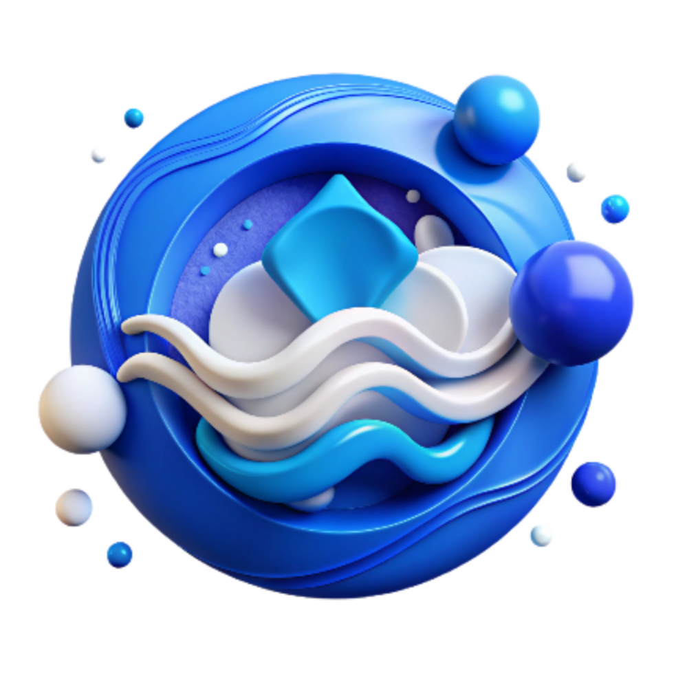 extraordinary classic Ocean Health Symbol Blue Isolated premium png