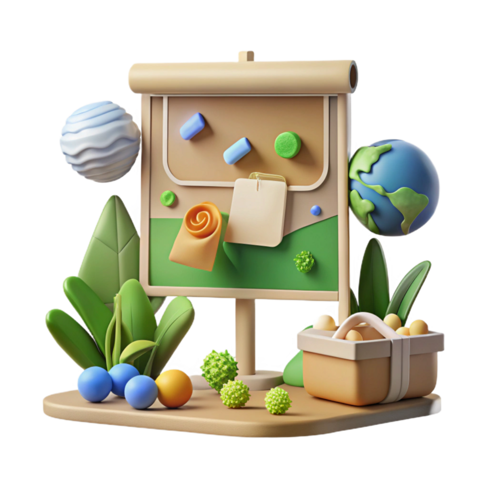 beautiful creative Presentation on Environmental Sustainability Cutout authentic png