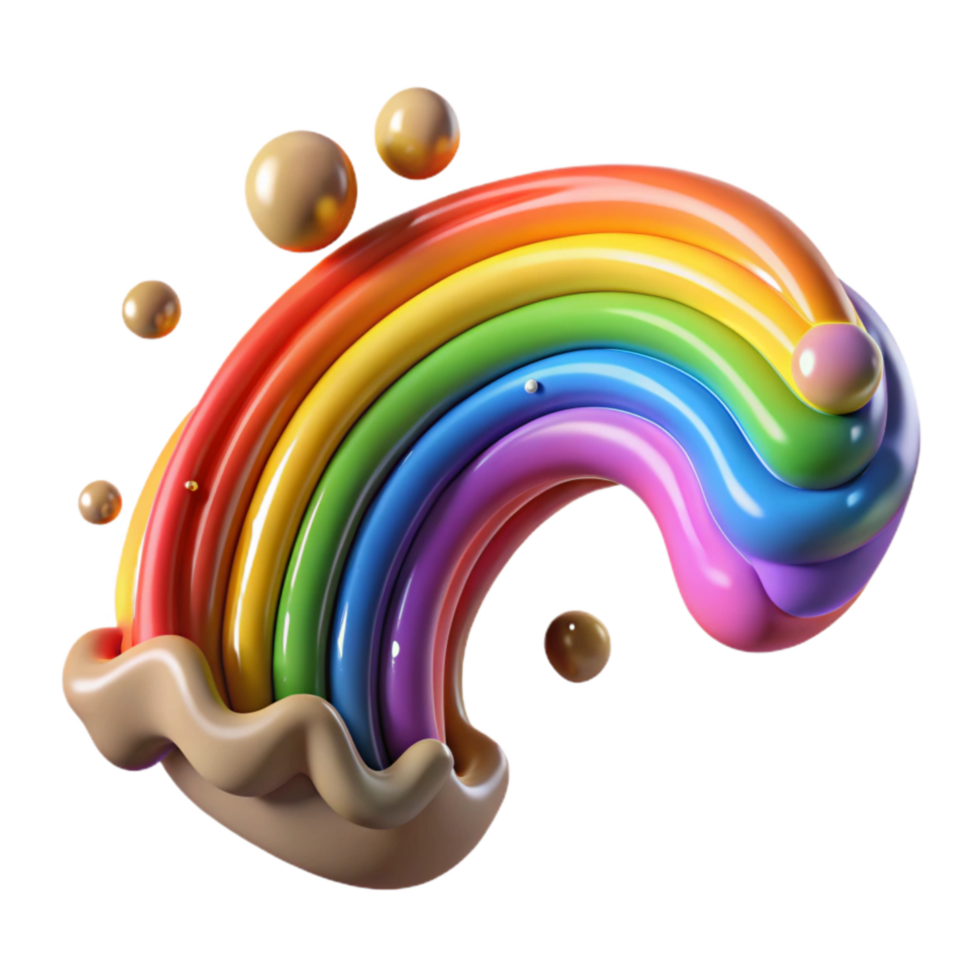 elegant traditional Oil Spill Rainbow Sheen Isolated Element original png