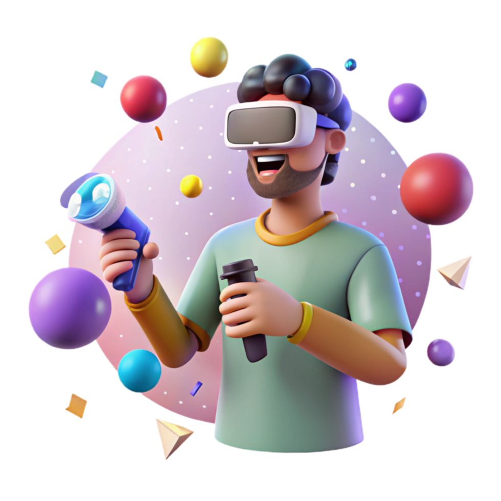 stunning modern Man Holding Vr Controller Isolated high resolution png