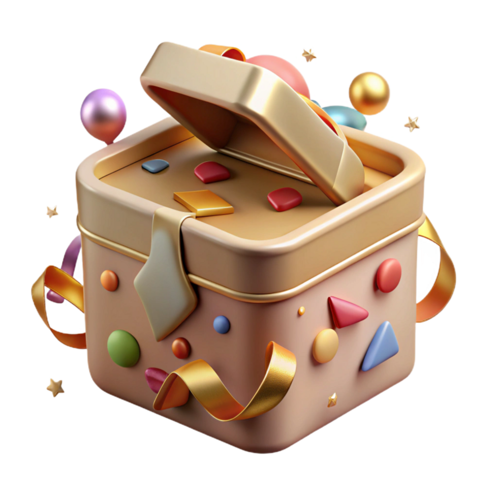 beautiful minimalist Paper Mache Box with Lid Transparent Background exclusive png