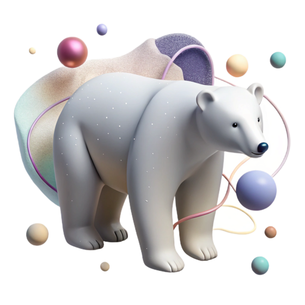wonderful minimalist Polar Bear Silhouette Minimalist Design Isolated original png