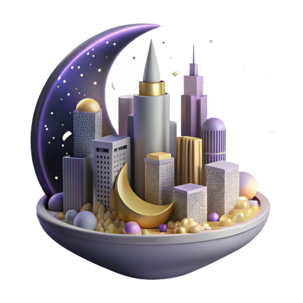 stunning classic Nighttime City Skyline with Colorful Lights Isolated Element authentic png