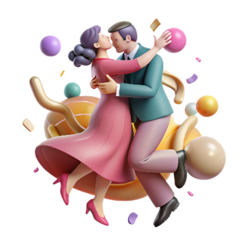 elegant creative Passionate Tango Dip Cutout Transparent Background exclusive png