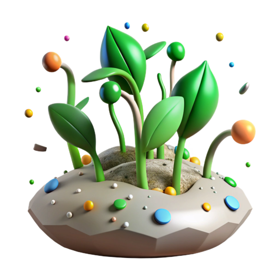 wonderful artistic Green Shoots Emerging From Ground Cutout original png