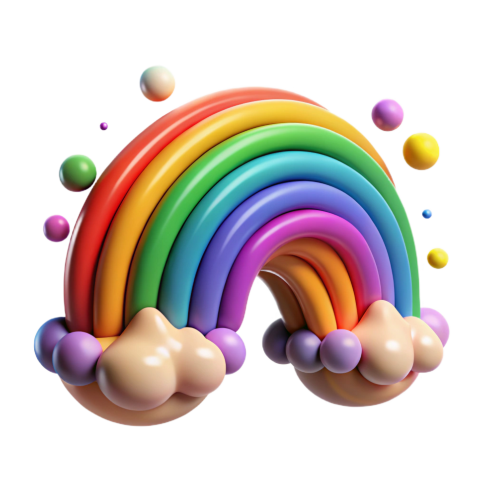 extraordinary modern Rainbow After Storm Isolated Element with Vivid Colors high quality png