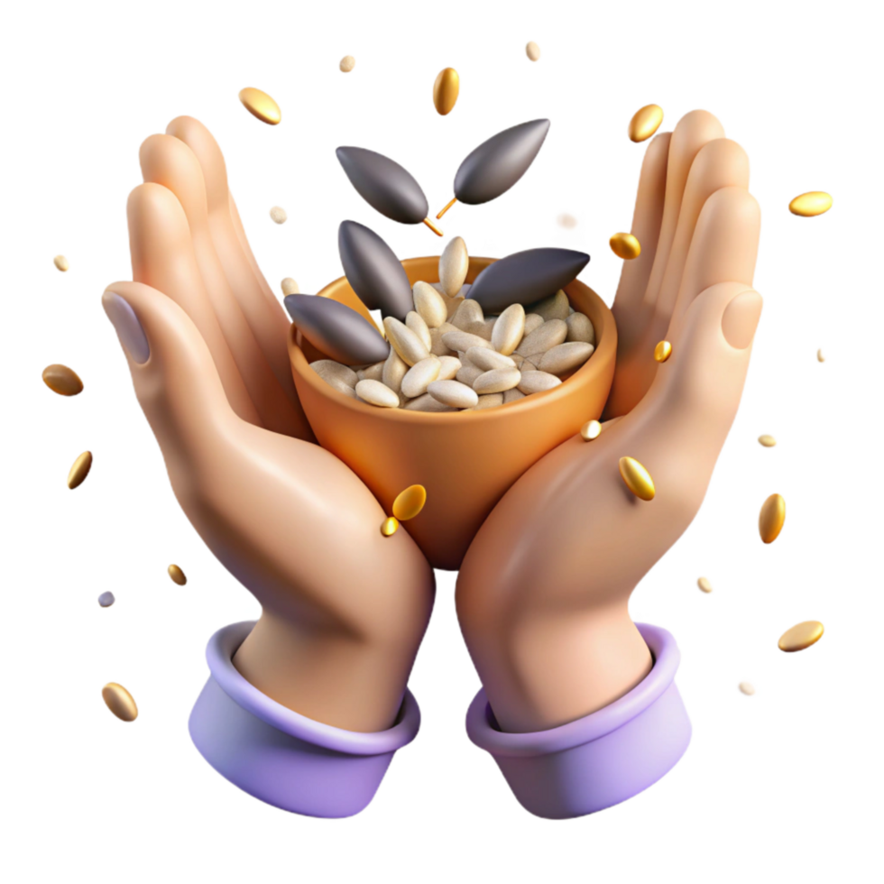 vibrant classic Hands Holding Seeds Growth Symbol Transparent genuine png