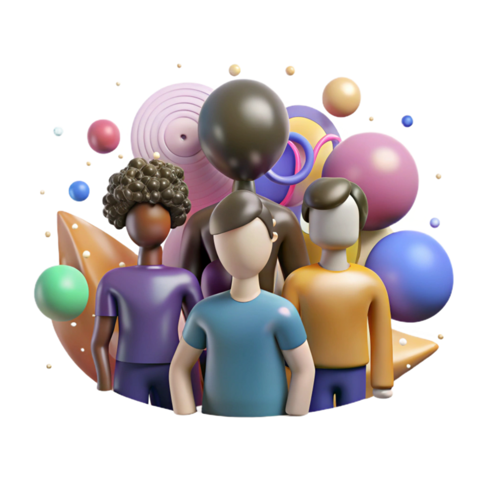 vibrant rustic Group Silhouette Diverse Team Meeting Transparent Background png