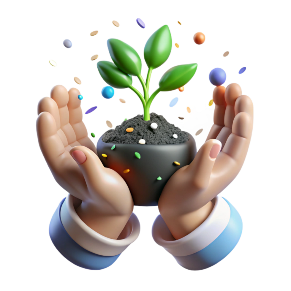impressive modern Hands Holding Seedling Ready to Plant Transparent Cutout png