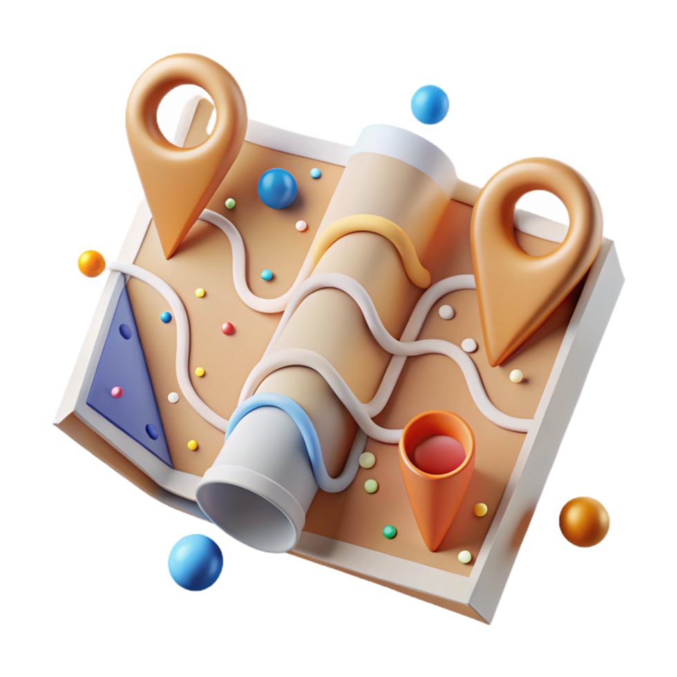 magnificent modern Map with Migration Path Highlighted Transparent Background premium png