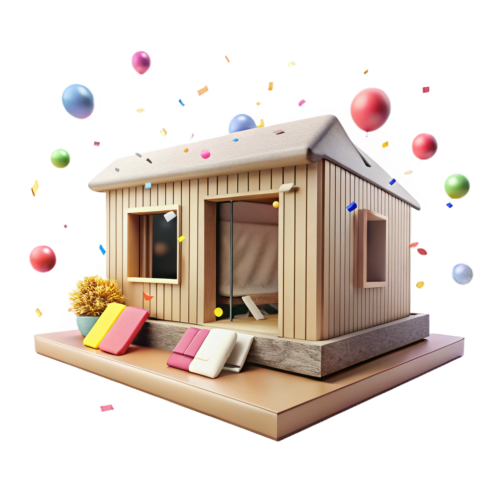 wonderful abstract Prefabricated House Cutout with Modern Design png