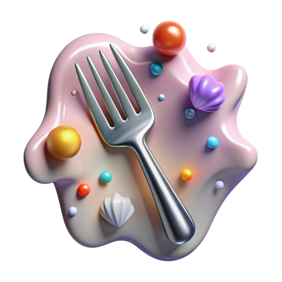 stunning classic Modern Fork Stainless Steel Isolated detailed png