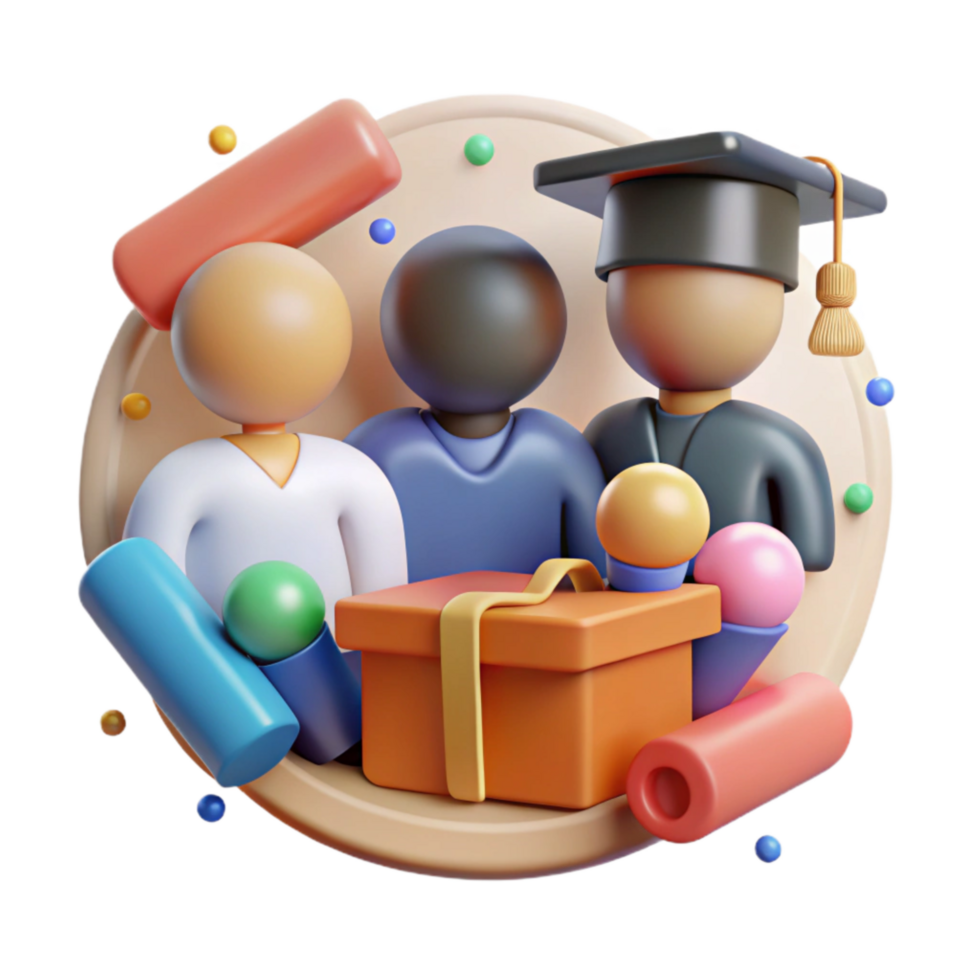 serene creative Inclusive Education Icon Diverse Group of Students Isolated genuine png