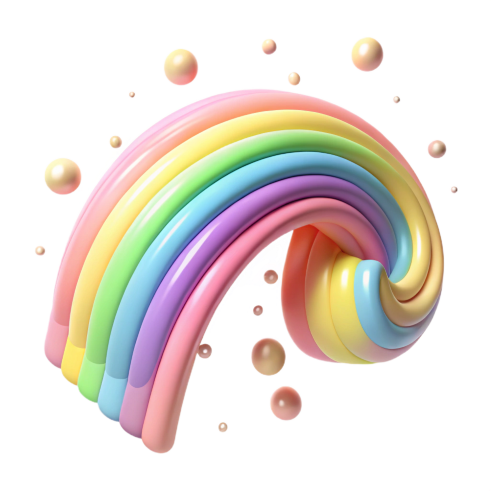 dramatic creative Pastel Rainbow Stripe Pattern Transparent Background png