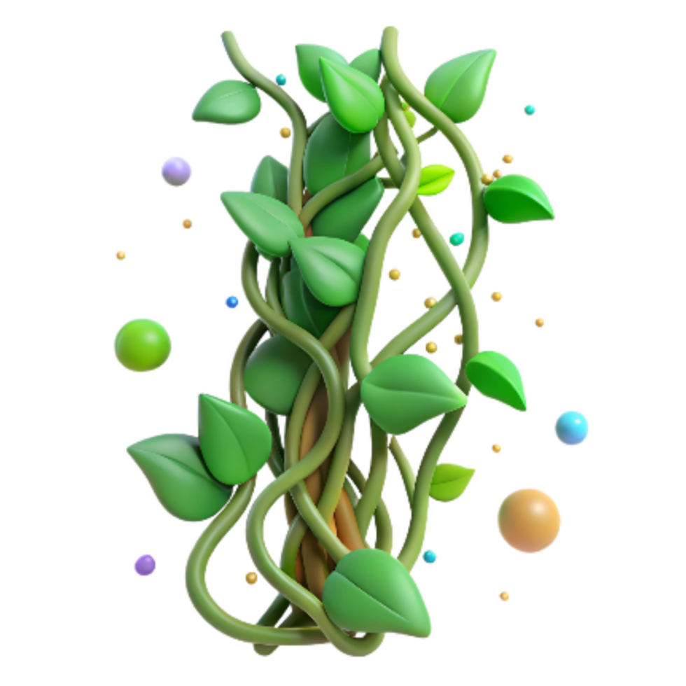 magnificent contemporary Green Vine Climbing Plant Cutout Isolated on Transparent Background high resolution png