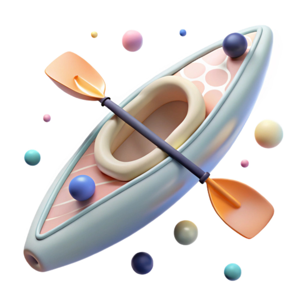 magnificent abstract Kayak Isolated Element Single Person professional png