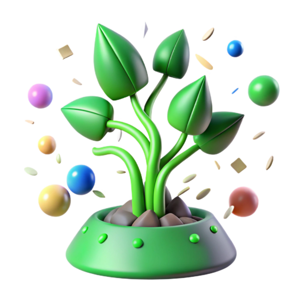vibrant traditional Green Shoots Emerging From Ground Cutout authentic png