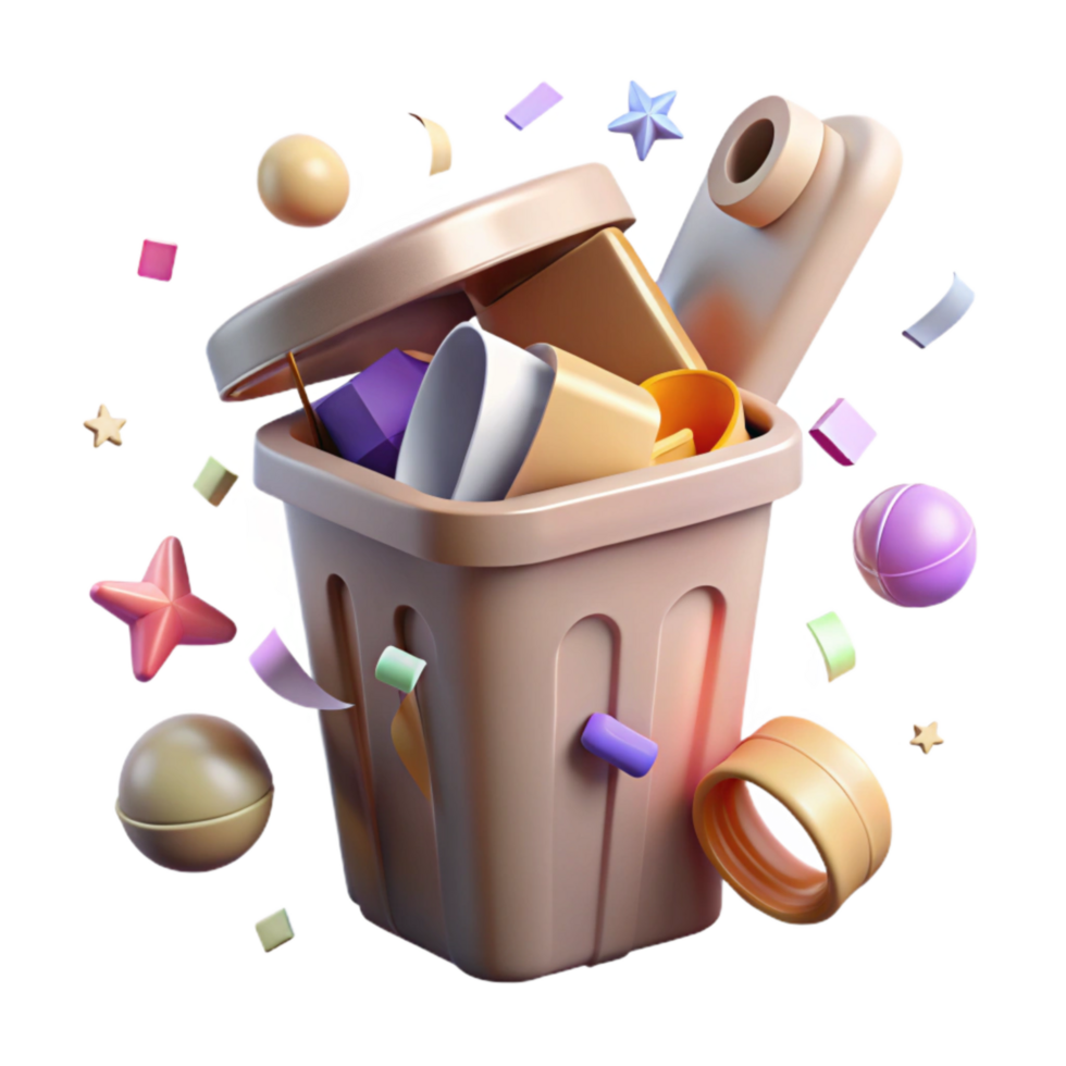 extraordinary artistic Recycle Bin Empty Clean Isolated original png